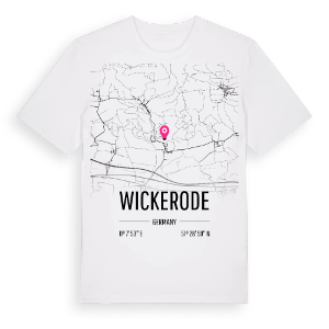 Wickerode karta t-shirt – ekologisk bomull t-shirt från Pinshirt