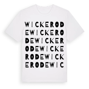 Wickerode ordlek t-shirt – ekologisk bomull t-shirt från Pinshirt