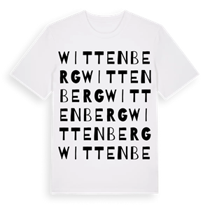Wittenberg ordlek t-shirt – ekologisk bomull t-shirt från Pinshirt