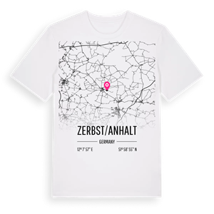Zerbst/Anhalt karta t-shirt – ekologisk bomull t-shirt från Pinshirt
