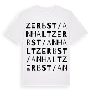 Zerbst/Anhalt ordlek t-shirt – ekologisk bomull t-shirt från Pinshirt