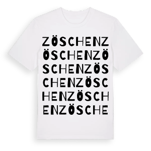 Zöschen ordlek t-shirt – ekologisk bomull t-shirt från Pinshirt