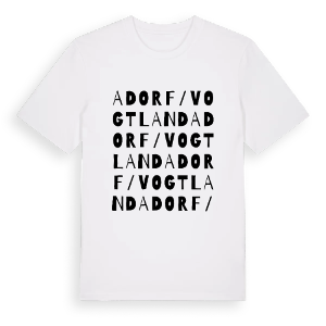 Adorf/Vogtland ordlek t-shirt – ekologisk bomull t-shirt från Pinshirt