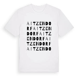 Aitzendorf ordlek t-shirt – ekologisk bomull t-shirt från Pinshirt