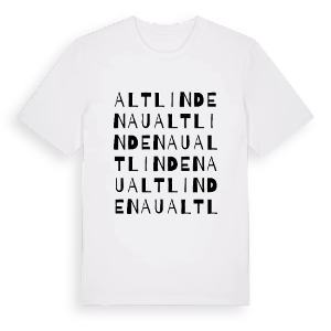 Altlindenau ordlek t-shirt – ekologisk bomull t-shirt från Pinshirt