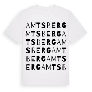 Amtsberg ordlek t-shirt – ekologisk bomull t-shirt från Pinshirt