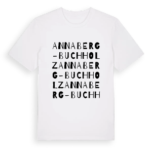 Annaberg-Buchholz ordlek t-shirt – ekologisk bomull t-shirt från Pinshirt