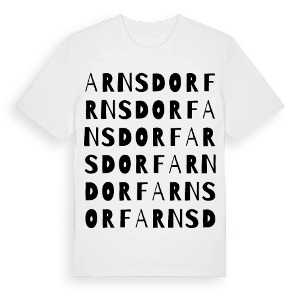 Arnsdorf ordlek t-shirt – ekologisk bomull t-shirt från Pinshirt