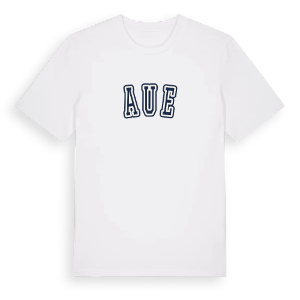Aue college t-shirt – ekologisk bomull t-shirt från Pinshirt