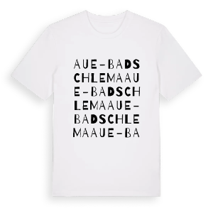 Aue-Bad Schlema ordlek t-shirt – ekologisk bomull t-shirt från Pinshirt