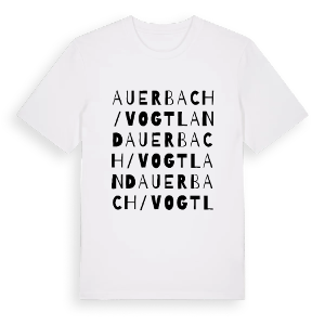 Auerbach/Vogtland ordlek t-shirt – ekologisk bomull t-shirt från Pinshirt