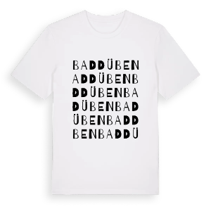 Bad Düben ordlek t-shirt – ekologisk bomull t-shirt från Pinshirt