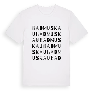 Bad Muskau ordlek t-shirt – ekologisk bomull t-shirt från Pinshirt