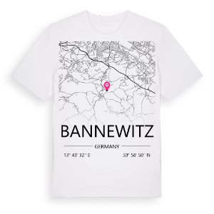 Bannewitz karta t-shirt – ekologisk bomull t-shirt från Pinshirt