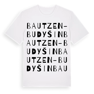 Bautzen - Budyšin ordlek t-shirt – ekologisk bomull t-shirt från Pinshirt