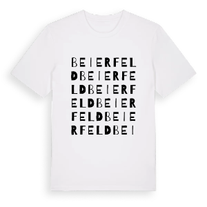 Beierfeld ordlek t-shirt – ekologisk bomull t-shirt från Pinshirt