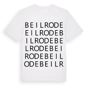 Beilrode ordlek t-shirt – ekologisk bomull t-shirt från Pinshirt