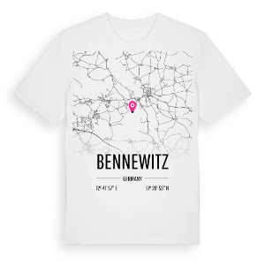 Bennewitz karta t-shirt – ekologisk bomull t-shirt från Pinshirt