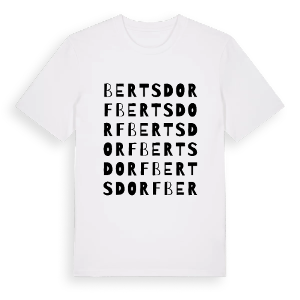 Bertsdorf ordlek t-shirt – ekologisk bomull t-shirt från Pinshirt