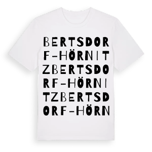 Bertsdorf-Hörnitz ordlek t-shirt – ekologisk bomull t-shirt från Pinshirt