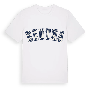 Beutha college t-shirt – ekologisk bomull t-shirt från Pinshirt