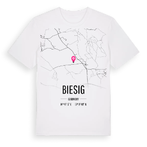 Biesig karta t-shirt – ekologisk bomull t-shirt från Pinshirt