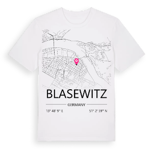 Blasewitz karta t-shirt – ekologisk bomull t-shirt från Pinshirt