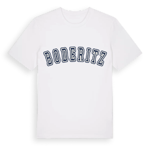Boderitz college t-shirt – ekologisk bomull t-shirt från Pinshirt