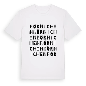 Börnichen ordlek t-shirt – ekologisk bomull t-shirt från Pinshirt