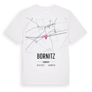 Bornitz karta t-shirt – ekologisk bomull t-shirt från Pinshirt