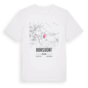 Borsdorf karta t-shirt – ekologisk bomull t-shirt från Pinshirt
