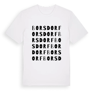 Borsdorf ordlek t-shirt – ekologisk bomull t-shirt från Pinshirt
