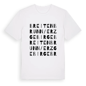 Breitenbrunn/Erzgebirge ordlek t-shirt – ekologisk bomull t-shirt från Pinshirt