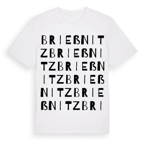 Brießnitz ordlek t-shirt – ekologisk bomull t-shirt från Pinshirt