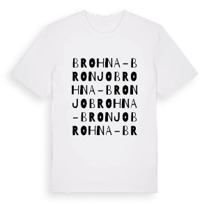 Brohna - Bronjo ordlek t-shirt – ekologisk bomull t-shirt från Pinshirt