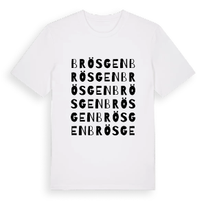 Brösgen ordlek t-shirt – ekologisk bomull t-shirt från Pinshirt