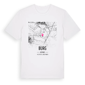 Burg karta t-shirt – ekologisk bomull t-shirt från Pinshirt