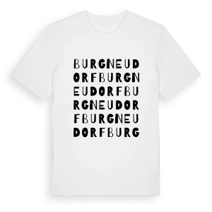 Burgneudorf ordlek t-shirt – ekologisk bomull t-shirt från Pinshirt