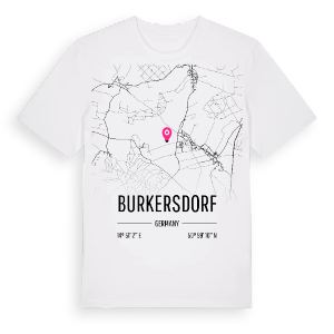 Burkersdorf karta t-shirt – ekologisk bomull t-shirt från Pinshirt