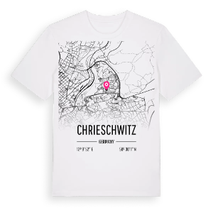Chrieschwitz karta t-shirt – ekologisk bomull t-shirt från Pinshirt