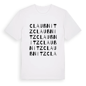 Claußnitz ordlek t-shirt – ekologisk bomull t-shirt från Pinshirt