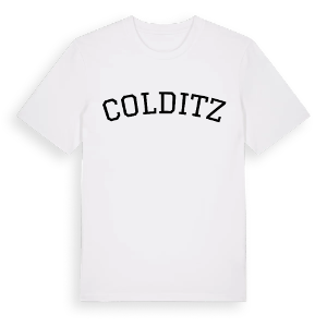 Colditz böjd t-shirt – ekologisk bomull t-shirt från Pinshirt
