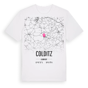 Colditz karta t-shirt – ekologisk bomull t-shirt från Pinshirt