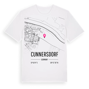 Cunnersdorf karta t-shirt – ekologisk bomull t-shirt från Pinshirt