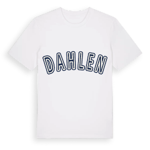 Dahlen college t-shirt – ekologisk bomull t-shirt från Pinshirt