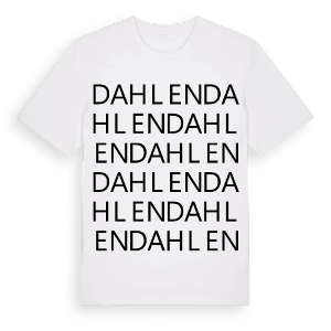Dahlen ordlek t-shirt – ekologisk bomull t-shirt från Pinshirt