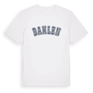 Dahlen college t-shirt – ekologisk bomull t-shirt från Pinshirt