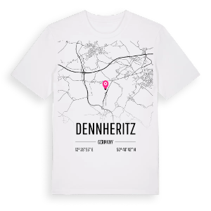 Dennheritz karta t-shirt – ekologisk bomull t-shirt från Pinshirt