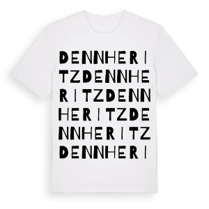 Dennheritz ordlek t-shirt – ekologisk bomull t-shirt från Pinshirt