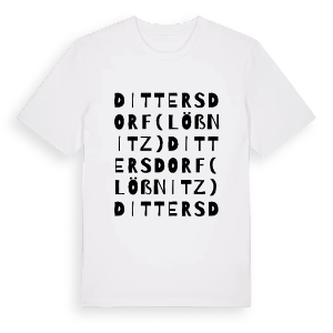 Dittersdorf (Lößnitz) ordlek t-shirt – ekologisk bomull t-shirt från Pinshirt